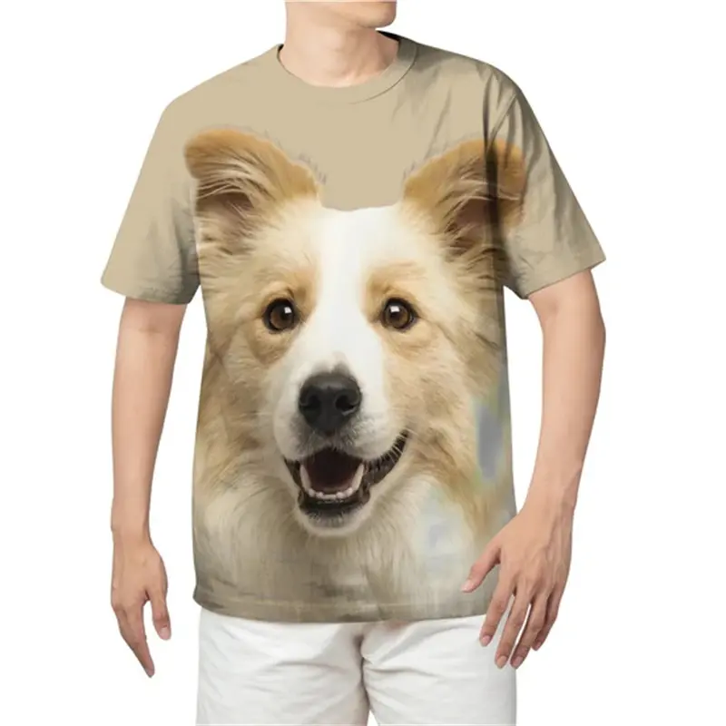 New Fashion Pomeranian Pet Dog T Shirts Men Women 3D Printing Cute Dog T-shirt Casual  Short Shirts Hot Sale Children Clothing