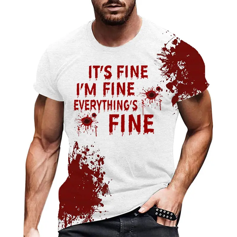 Halloween 3D Print Horror Bloody T Shirt Men Casual Fashion Street Short Sleeve TShirt Mens Designer Clothes Woman Kids Tee Tops