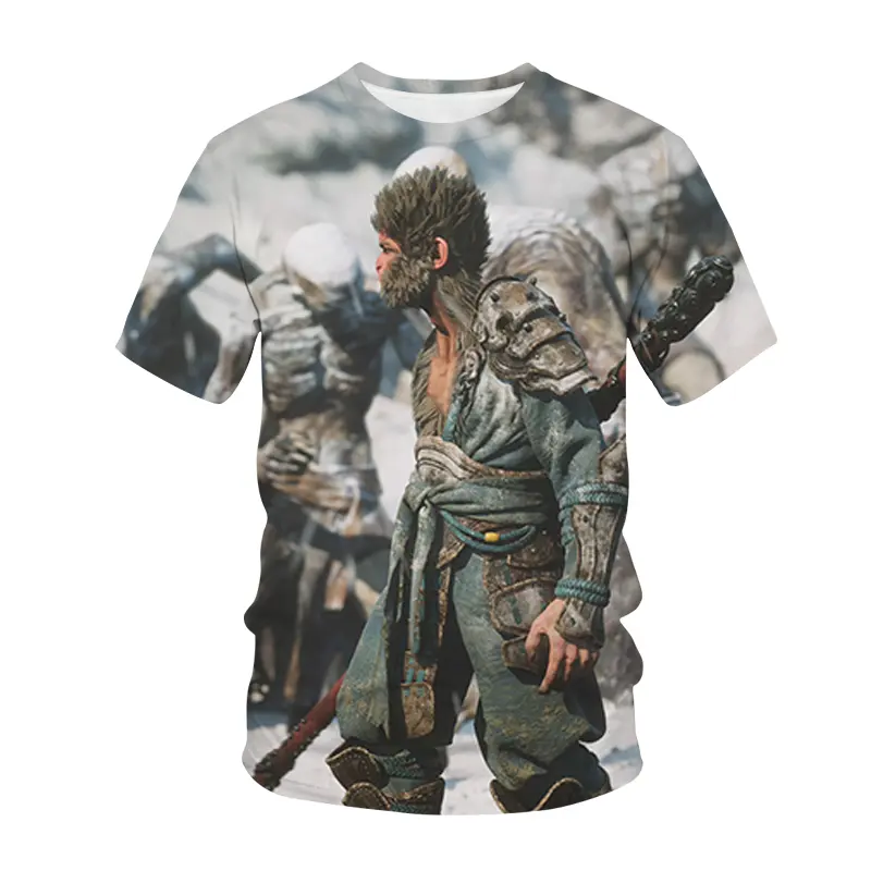 Hot Sale Role Playing Games Black Myth Wukong 3d Print T-shirt 3D Fashion Men/Women Short Sleeve T Shirt Unisex Streetwear Tee