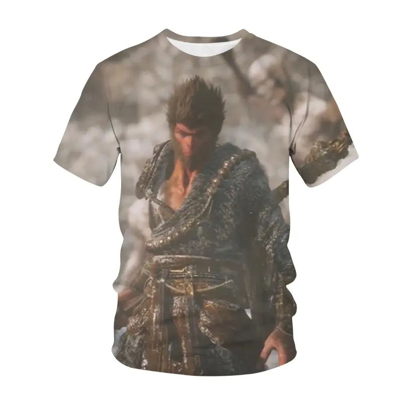 Hot Sale Role Playing Games Black Myth Wukong 3d Print T-shirt 3D Fashion Men/Women Short Sleeve T Shirt Unisex Streetwear Tee