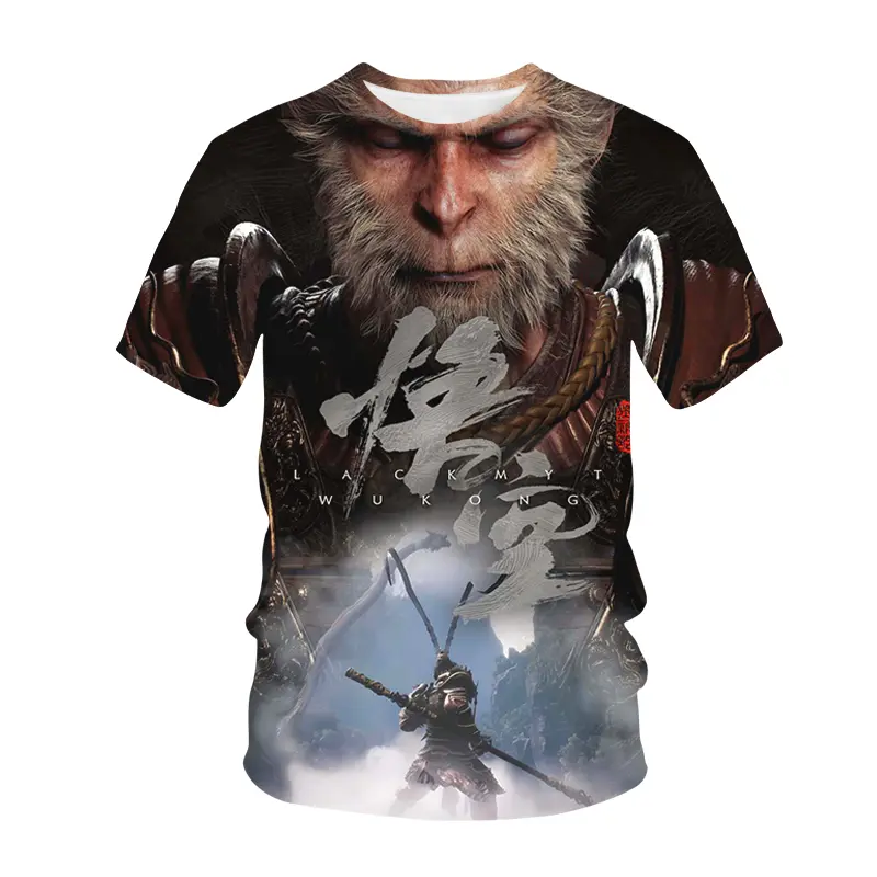 Hot Sale Role Playing Games Black Myth Wukong 3d Print T-shirt 3D Fashion Men/Women Short Sleeve T Shirt Unisex Streetwear Tee