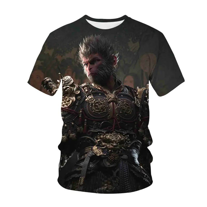 Hot Sale Role Playing Games Black Myth Wukong 3d Print T-shirt 3D Fashion Men/Women Short Sleeve T Shirt Unisex Streetwear Tee