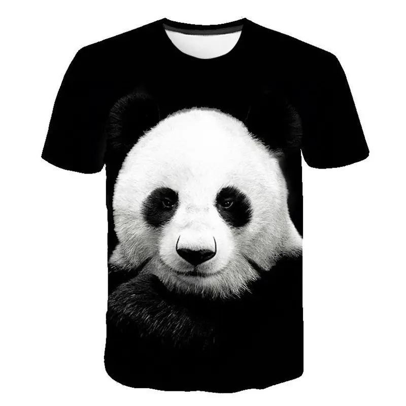 Cute Animal Panda 3D Graphic Tee Shirt Y2k Designer Clothes Men Women Summer Fashion Tshirts Kid O-neck Short Sleeve Tshirt Tops