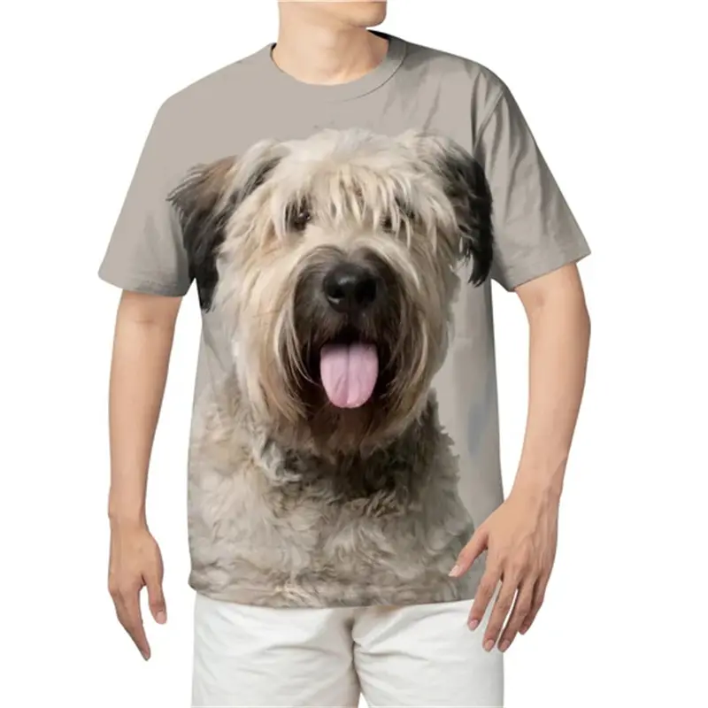 Summer Bull-terrier Dog Graphic 3D Print T-Shirts Men Women Dog Animal T Shirt Short Sleeve Oversized Harajuku Y2k Kids Tee Top