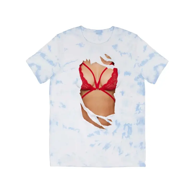 Anime Beauty 3D Printed T-shirts Mens Sexy Top Tees Harajuku Short Sleeve Hentai T-shirt Casual Loose Oversized Men Y2k Clothing