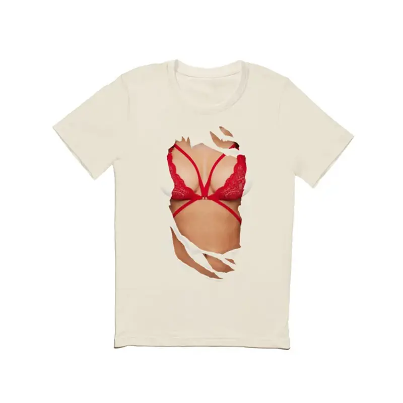 Anime Beauty 3D Printed T-shirts Mens Sexy Top Tees Harajuku Short Sleeve Hentai T-shirt Casual Loose Oversized Men Y2k Clothing