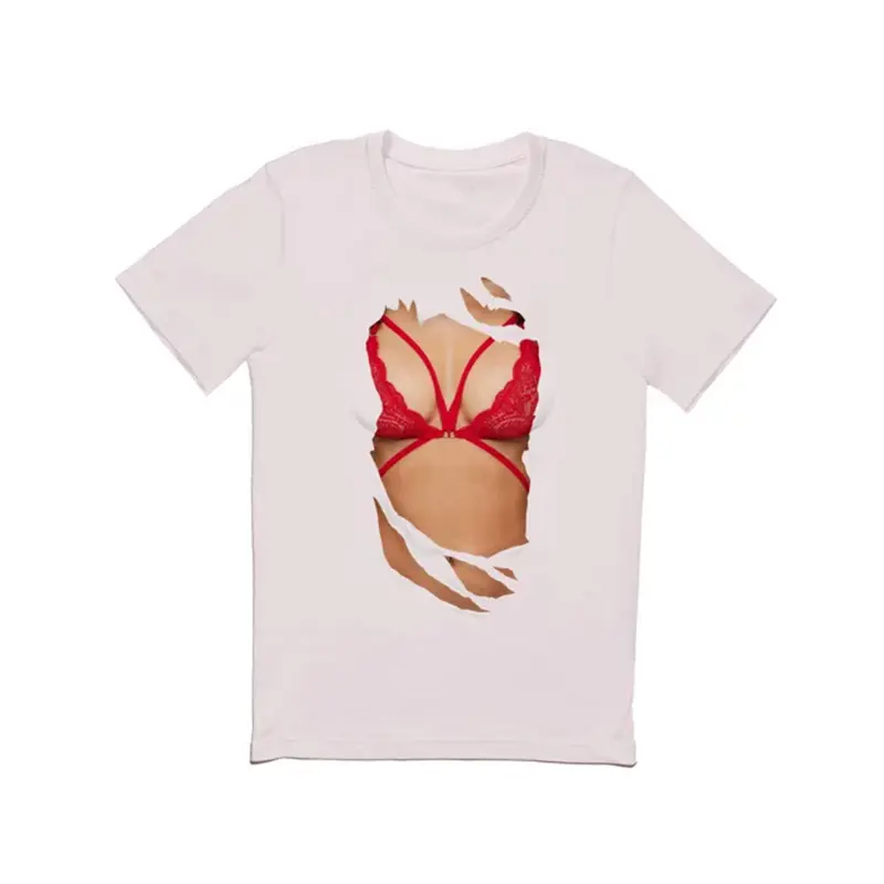 Anime Beauty 3D Printed T-shirts Mens Sexy Top Tees Harajuku Short Sleeve Hentai T-shirt Casual Loose Oversized Men Y2k Clothing