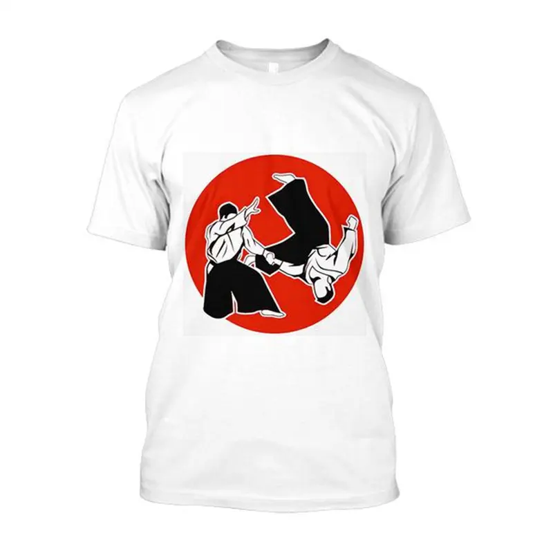 3D Print Aikido Japan Wushu Printed Graphic Harajuku Style Y2k Man T-shirt Sport Fitness Top Casual Fashion Oversize GYM T Shirt