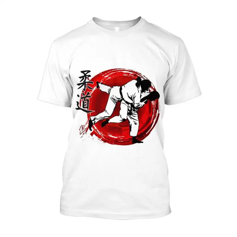 3D Print Aikido Japan Wushu Printed Graphic Harajuku Style Y2k Man T-shirt Sport Fitness Top Casual Fashion Oversize GYM T Shirt