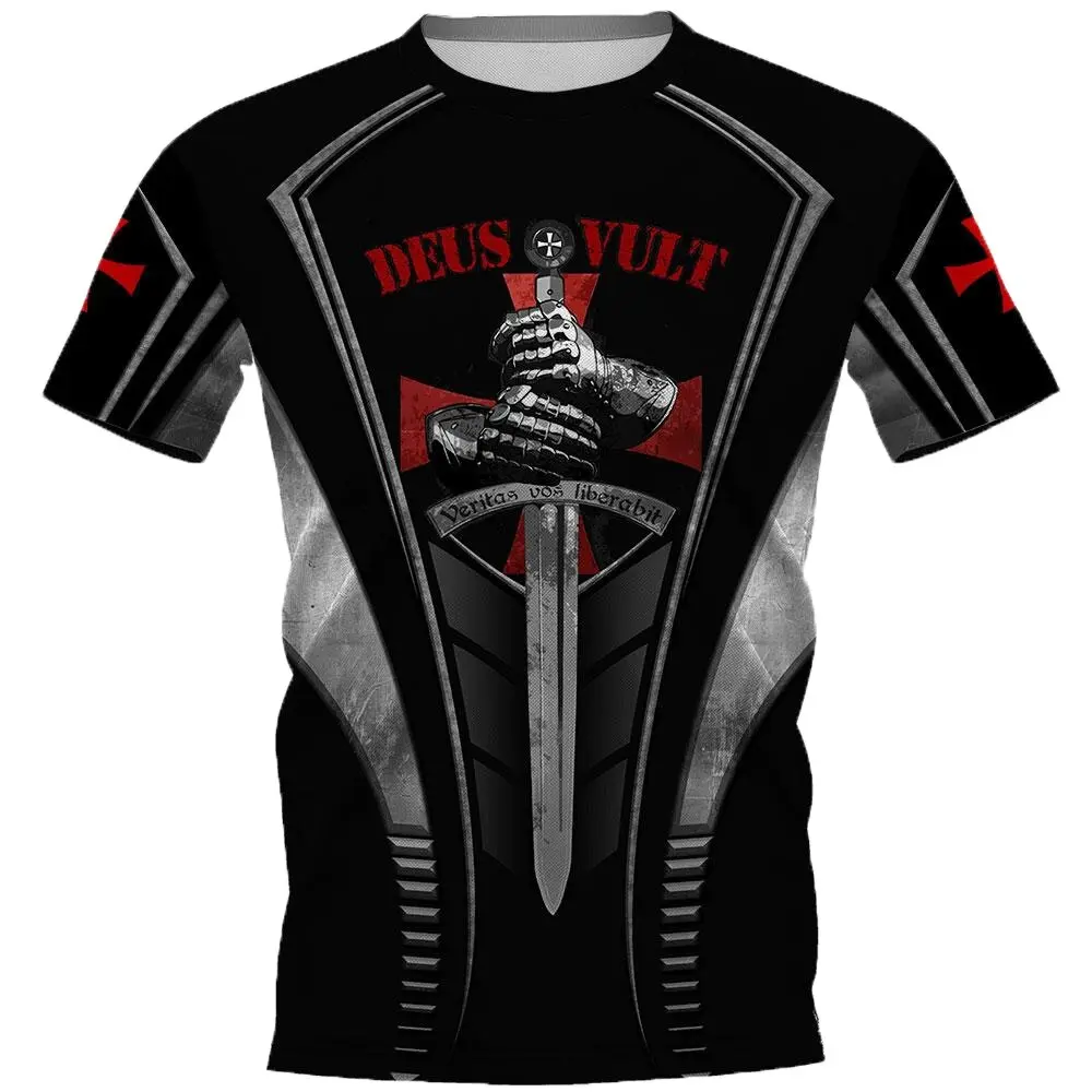 Summer Men's T-shirt God Christ Jesus Cross 3D Printed Short Sleeve Hip Hop Loose T Shirt Casual Oversized Clothing Top Tees