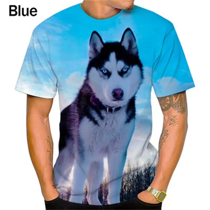 Summer New Hot Couple Funny Cute Dogs Graphic 3D Printed T-shirt For Men And Women Casual Short Sleeve Plus Size Mens Clothing