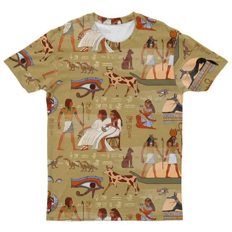 Summer Men Fashion T Shirt 3D Egyptian God Eye Of Horus Printed Women O-Neck T-shirt Casual Short Sleeve Oversized Kids Tees Top