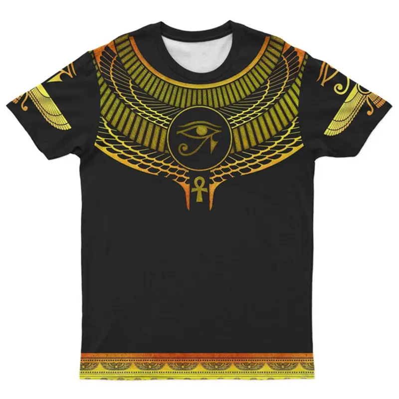 Summer Men Fashion T Shirt 3D Egyptian God Eye Of Horus Printed Women O-Neck T-shirt Casual Short Sleeve Oversized Kids Tees Top