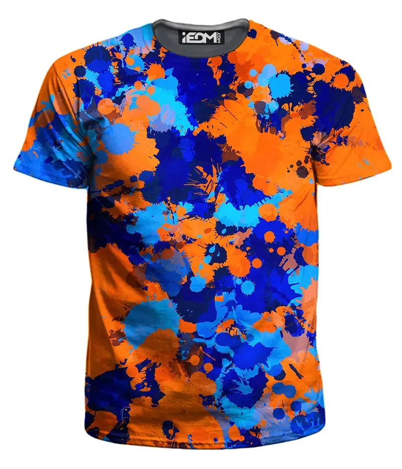 Summer Fashion Abstract Color Graphic T Shirts For Men Casual 3D Print Tee Hip Hop Harajuku Personality Round Neck Short Sleeve
