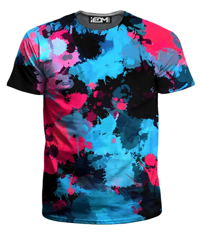 Summer Fashion Abstract Color Graphic T Shirts For Men Casual 3D Print Tee Hip Hop Harajuku Personality Round Neck Short Sleeve