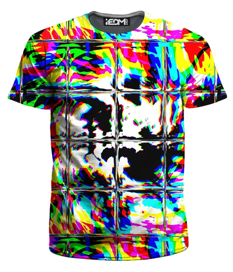 Summer Fashion Abstract Color Graphic T Shirts For Men Casual 3D Print Tee Hip Hop Harajuku Personality Round Neck Short Sleeve