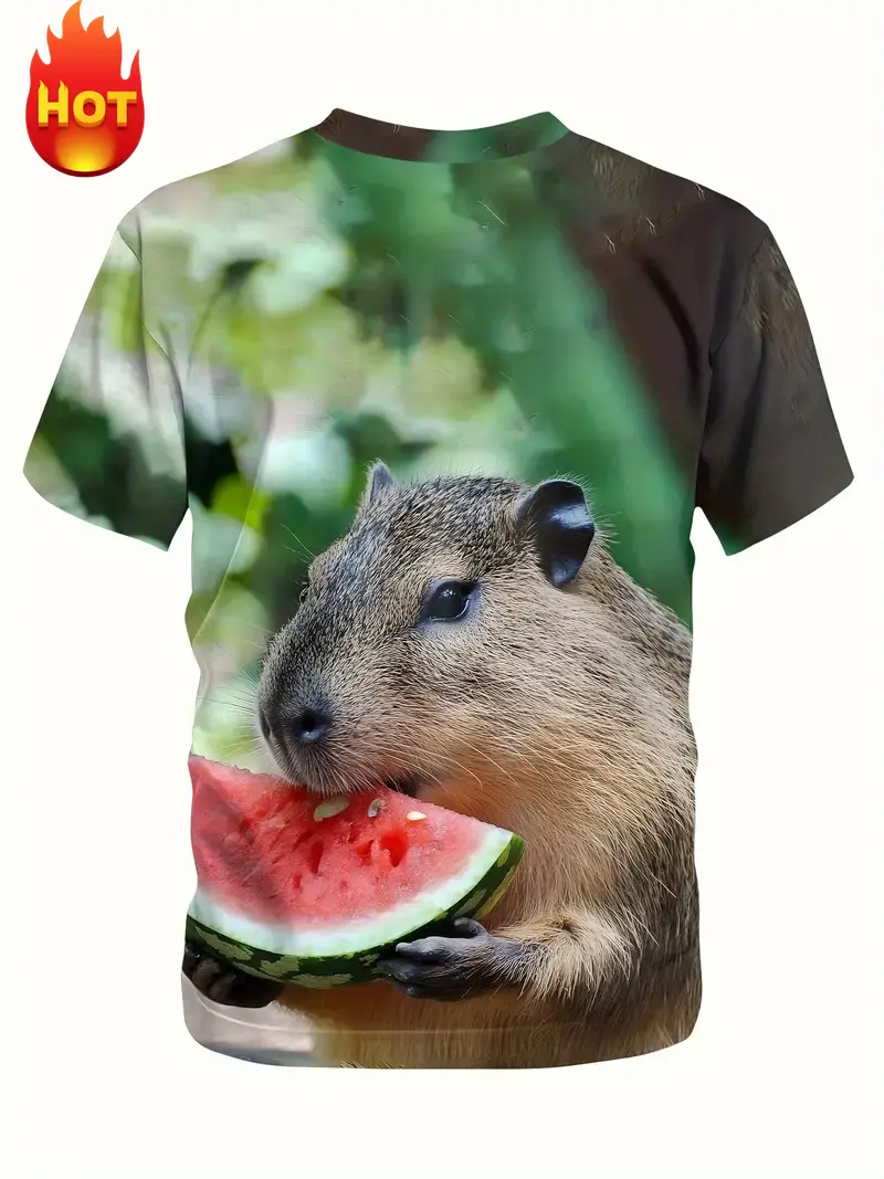Watermelon 3D Print Men Kids T-shirt Summer Fashion Fruit Graphic T Shirts 2025 New Men Woman O-Neck Short Sleeve Harajuku Tee
