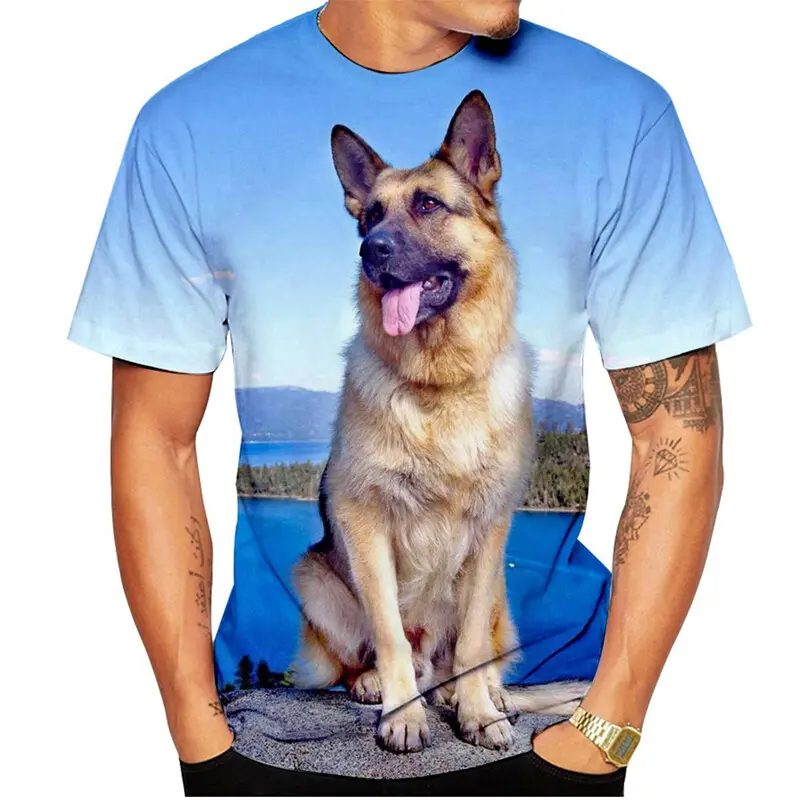 Novelty Sheepdog 3D T-Shirt Mens Y2k Clothing Cute Dog Animal Print Women Short Sleeve T Shirt Oversized Harajuku Kids Tee Tops