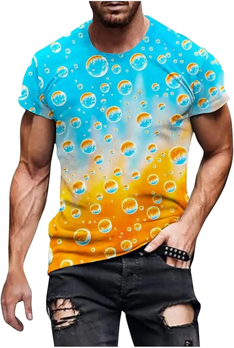 New Funny Design Beer Graphic T Shirts Men Women 3D Printing Fashion Streetwear Short Sleeve T Shirt Men's Round Neck Y2K Tops 
