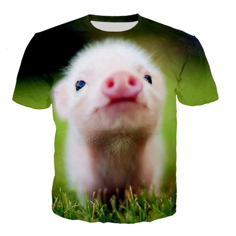 Lovely Pig Animal 3d Printing Long Sleeve T-shirt Men's Women's Autumn Spring Casual Kawaii Pet Pig Streetwear T Shirt Kids Tops
