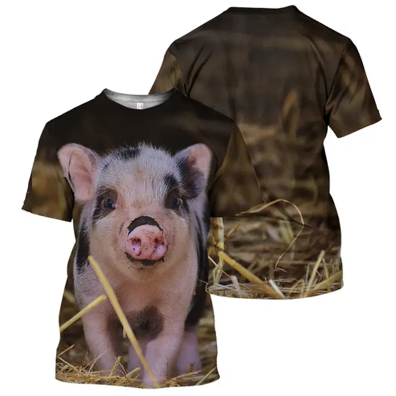 Lovely Pig Animal 3d Printing Long Sleeve T-shirt Men's Women's Autumn Spring Casual Kawaii Pet Pig Streetwear T Shirt Kids Tops
