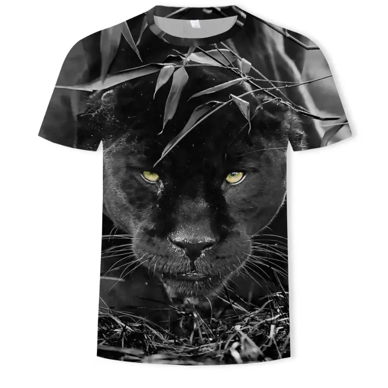 Fashion Tiger 3D Print Summer Fashion Popular T Shirt Casual Men's Street Hip-Hop Short Sleeve T-shirt Harajuku Y2k Loose Top