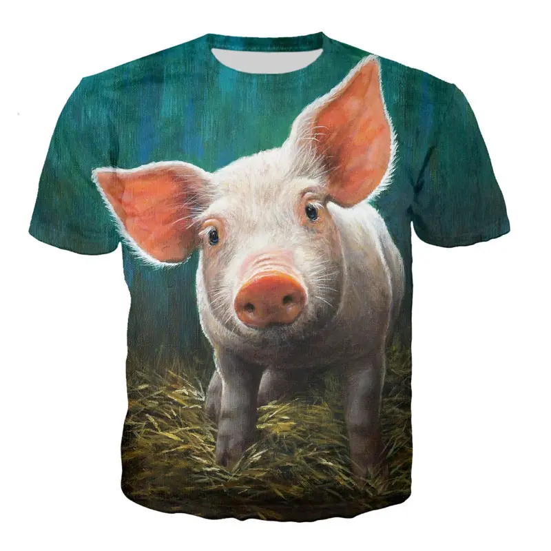 Lovely Pig Animal 3d Printing Long Sleeve T-shirt Men's Women's Autumn Spring Casual Kawaii Pet Pig Streetwear T Shirt Kids Tops