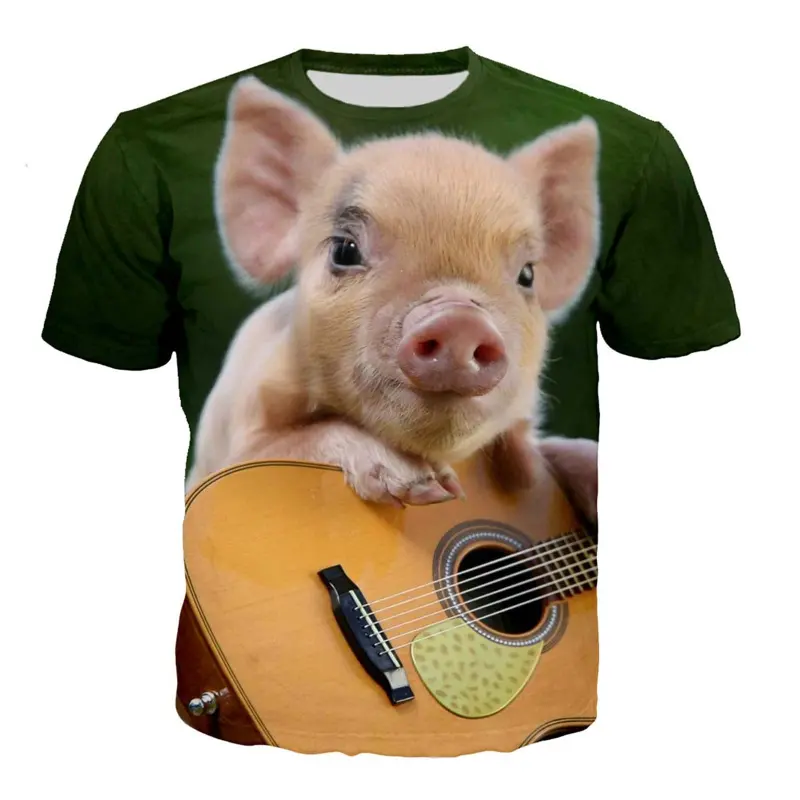 Lovely Pig Animal 3d Printing Long Sleeve T-shirt Men's Women's Autumn Spring Casual Kawaii Pet Pig Streetwear T Shirt Kids Tops