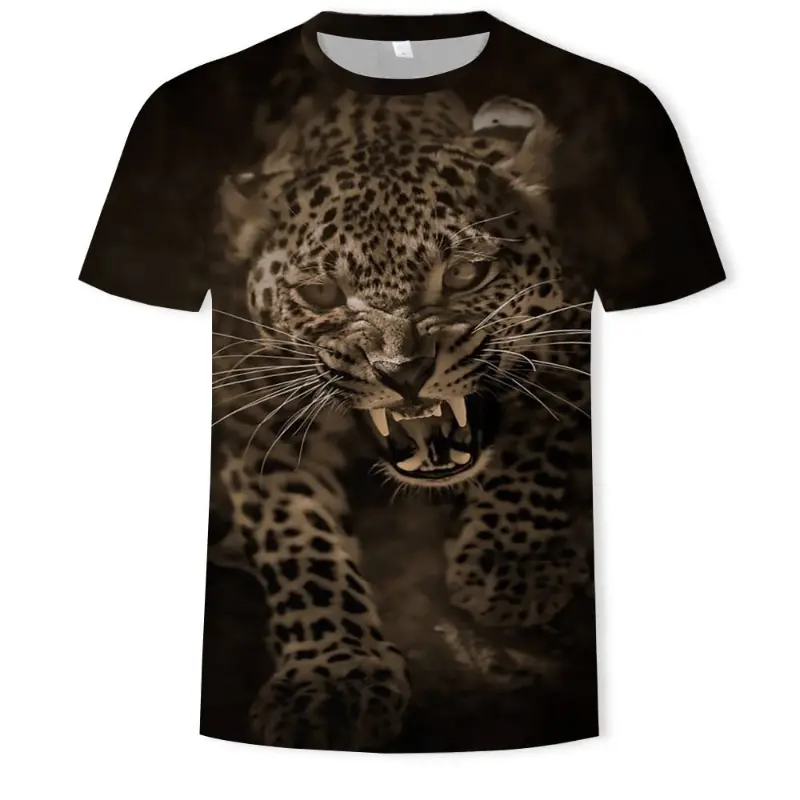 Fashion Tiger 3D Print Summer Fashion Popular T Shirt Casual Men's Street Hip-Hop Short Sleeve T-shirt Harajuku Y2k Loose Top