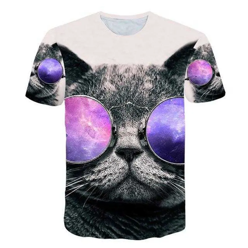 Fashion Cat 3d Printed Men's Summer Clothes Mens Funny T Shirt Cute Animal Graphic Tee Shirt Y2k Kids Women Street Casual Tops