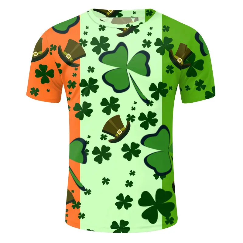 St. Patrick's Day Mens 3d All Printed Vintage T Shirt Short Sleeved Shirt Top T Shirt Unisex Harajuku Y2k Streetwear Kids Tees