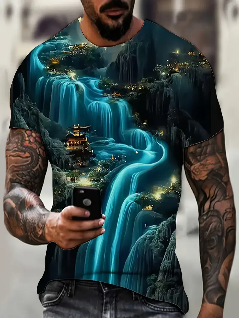 2024 Men's Quick Dry Cross 3D Y2k Graphic T Shirts Mens Womens Round Neck Short Sleeve Tees Tops Kids Streetwear Casual T Shirt 