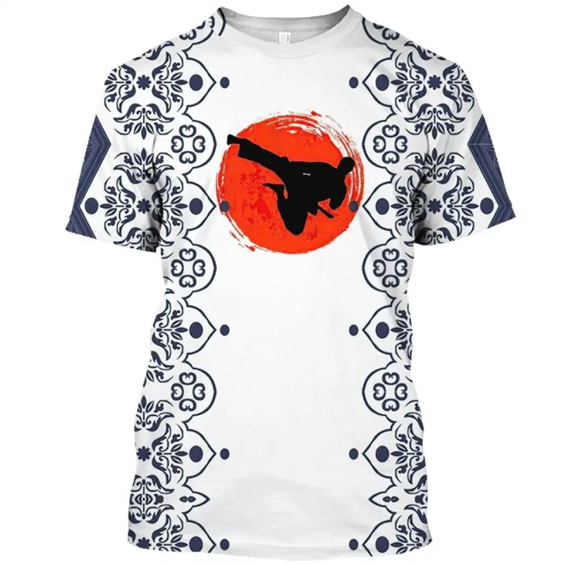 Taekwondo Judo Sport Graphic T Shirt For Men 3D Printed T-Shirts Kids Hip Pop Unisex Cool Streetwear Short Sleeve Quick Dry Tops
