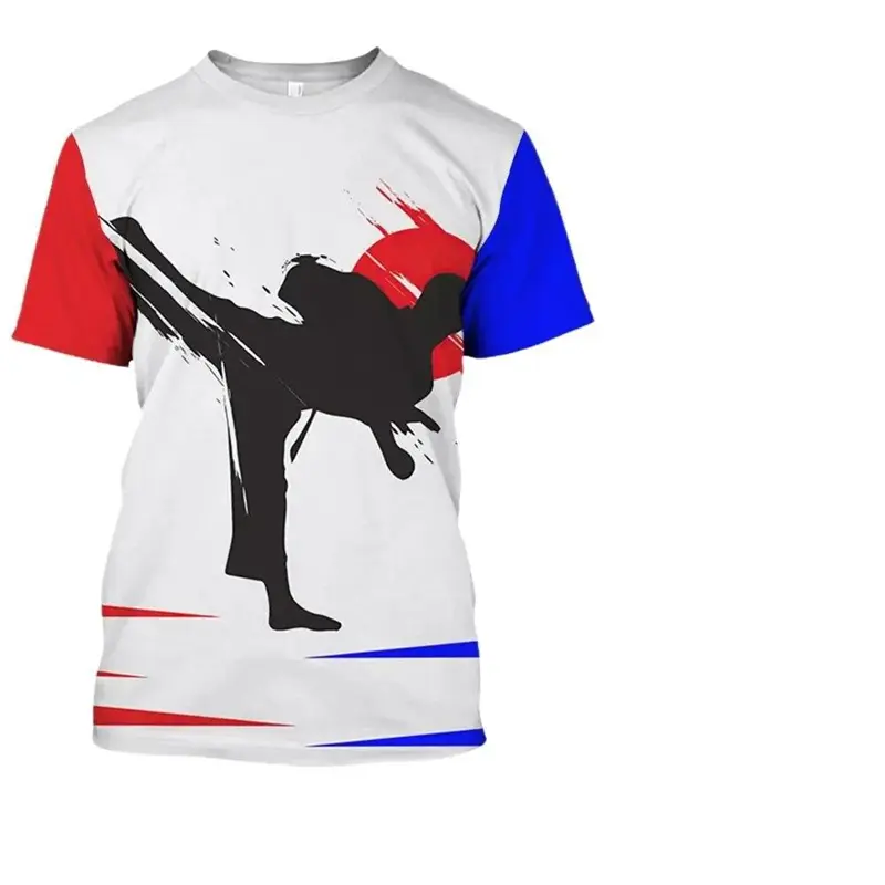 Taekwondo Judo Sport Graphic T Shirt For Men 3D Printed T-Shirts Kids Hip Pop Unisex Cool Streetwear Short Sleeve Quick Dry Tops