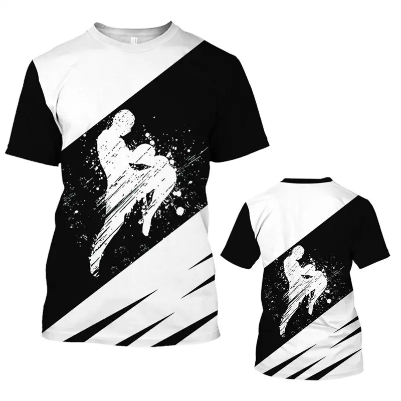 Taekwondo Judo Sport Graphic T Shirt For Men 3D Printed T-Shirts Kids Hip Pop Unisex Cool Streetwear Short Sleeve Quick Dry Tops