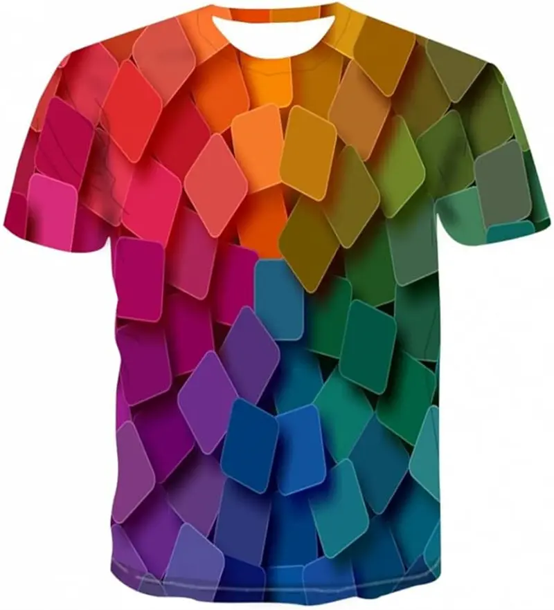 Fashion Summer Men's 3d T-shirt Casual Short-sleeved O-neck Fashion Funny Printing T-shirt Men And Women T-shirt Streetwear