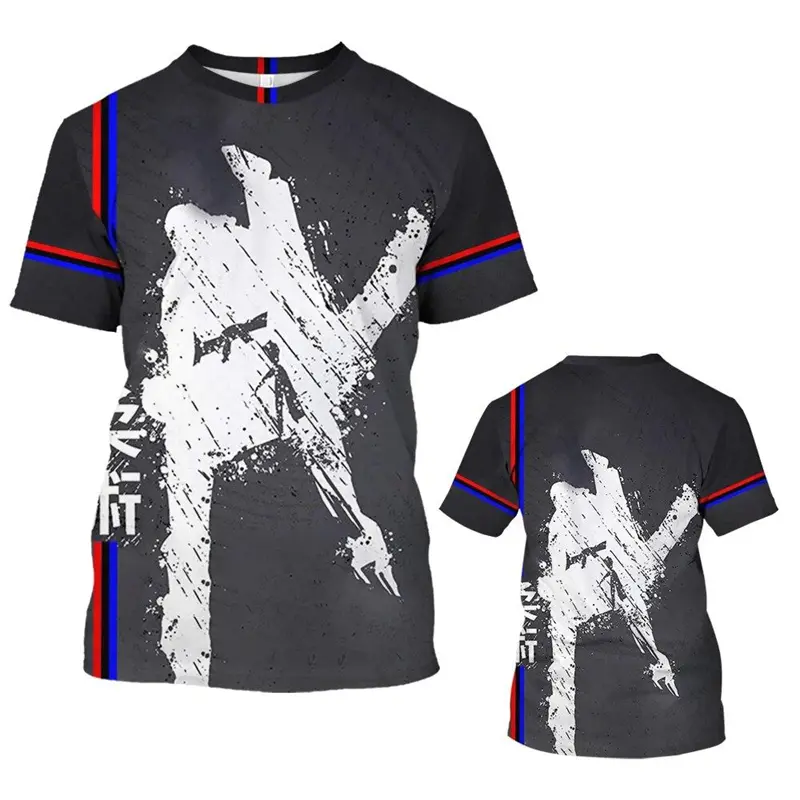 Taekwondo Judo Sport Graphic T Shirt For Men 3D Printed T-Shirts Kids Hip Pop Unisex Cool Streetwear Short Sleeve Quick Dry Tops
