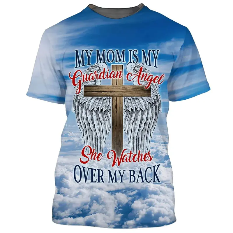 3D Print T Shirt For Men Jesus Cross Graphic Christian T-shirt Unisex Oversized Short Sleeve New Trendy Tops Men Women Tee Shirt