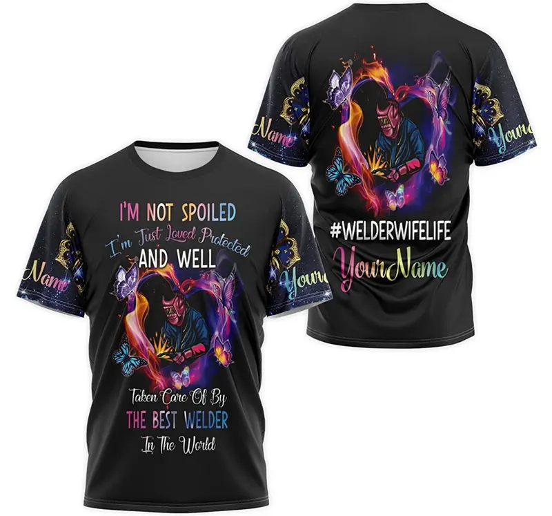 Welder 3d Printing T Shirt For Man Summer Fashion O-neck Short Sleeve Oversize Top Casual Y2k Unisex Streetwear Harajaku T-shirt