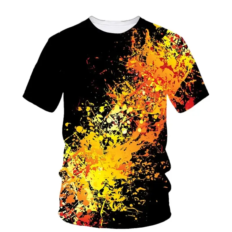 Y2K Fun T-shirt Bloody Horror Pattern 3D Printed Mens Womens T-shirt Casual Fashion Round Neck Short Sleeve T Shirt Tees Tops