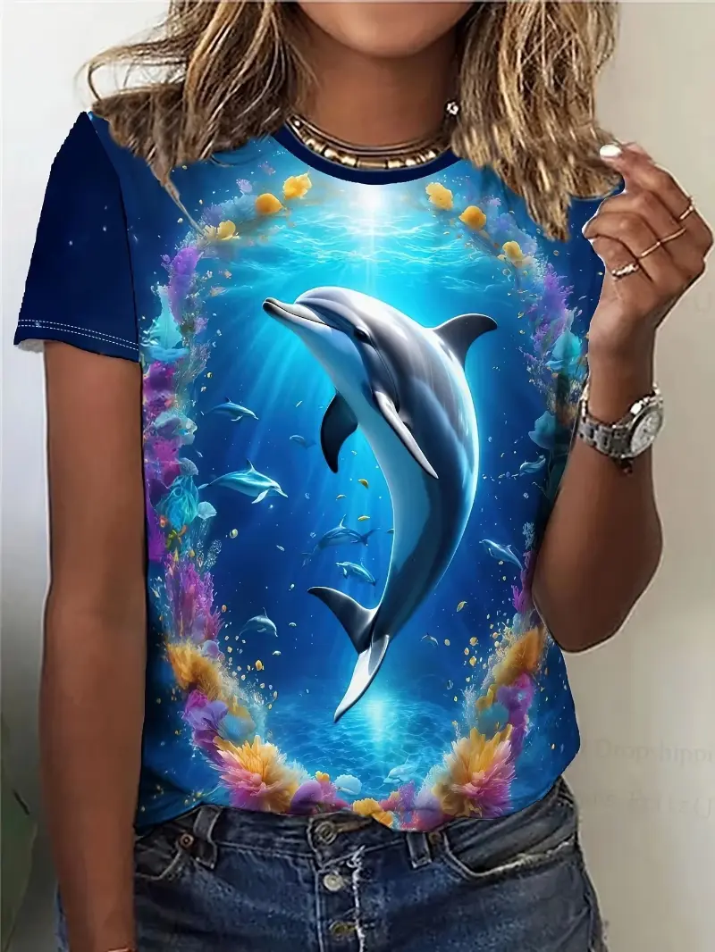 Women T Shirt Scenery Forest 3d Print T-shirt Women Fashion Casual Oversized Short Sleeve Tops Tees Female Clothing New Summer