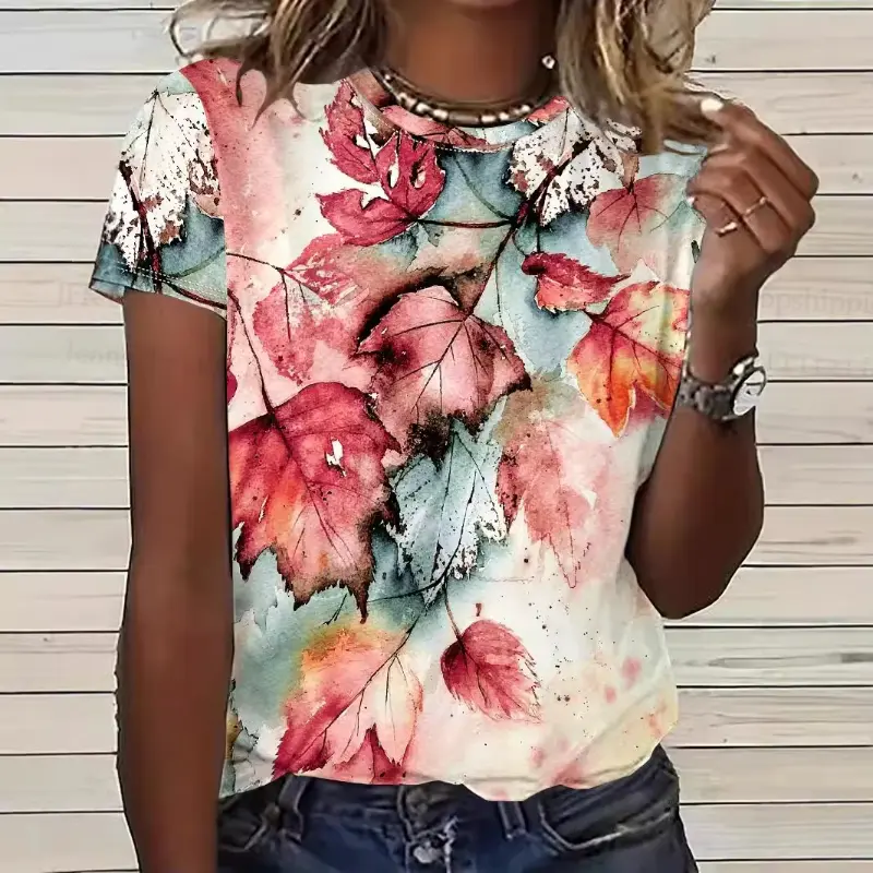 Women T Shirt Scenery Forest 3d Print T-shirt Women Fashion Casual Oversized Short Sleeve Tops Tees Female Clothing New Summer