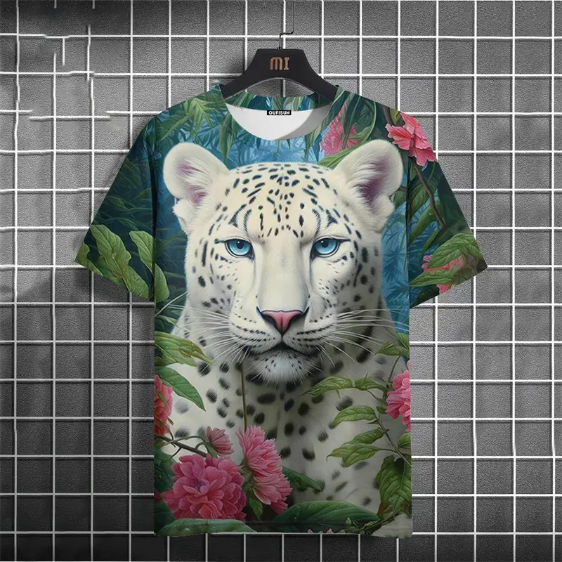 Lightning Leopard 3D Print T-Shirt Men Women New Fashion Street Hip Hop Tee Shirt Casual Short Sleeve Tops Kids Oversized Tshirt