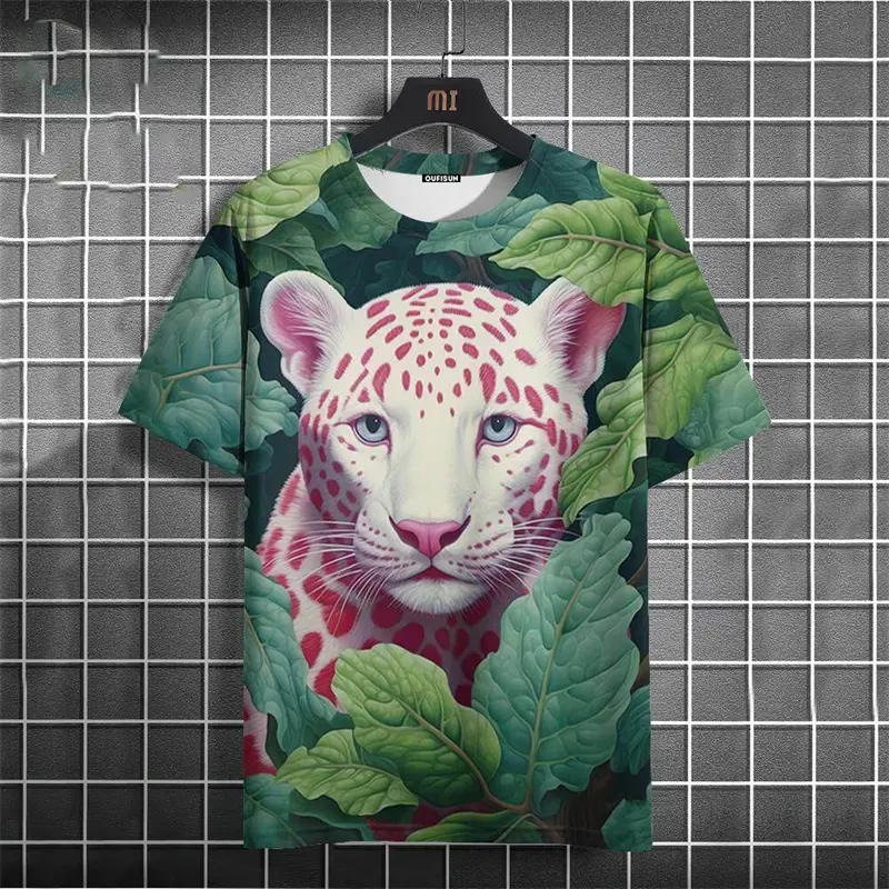Lightning Leopard 3D Print T-Shirt Men Women New Fashion Street Hip Hop Tee Shirt Casual Short Sleeve Tops Kids Oversized Tshirt
