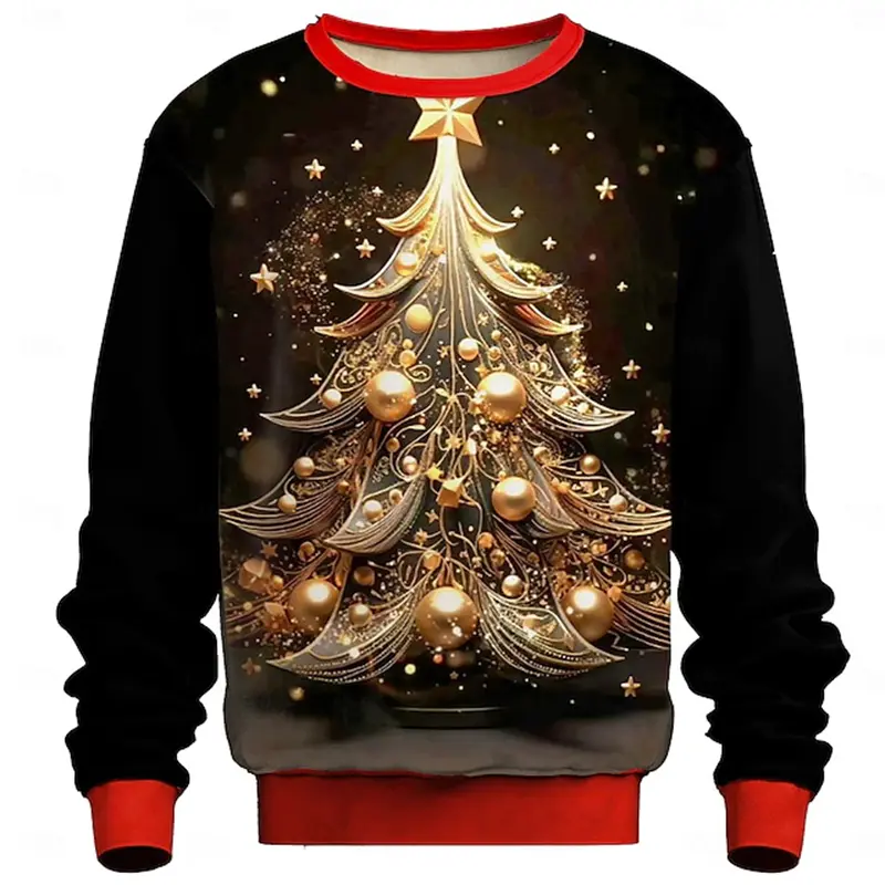Christmas Hoodie For Men Boys 3D Football Pattern  Sweatshirt For Men Y2k Harajuku Casual Sweater Pullover Oversize Unisex Tops