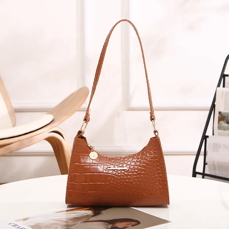 High Brand Fashion Solid Women'S Shoulder Bag Artificial Leather Square Underarm Bags Ladies Handbags For Daily Used