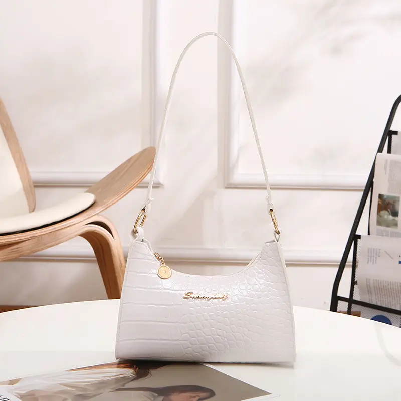 High Brand Fashion Solid Women'S Shoulder Bag Artificial Leather Square Underarm Bags Ladies Handbags For Daily Used
