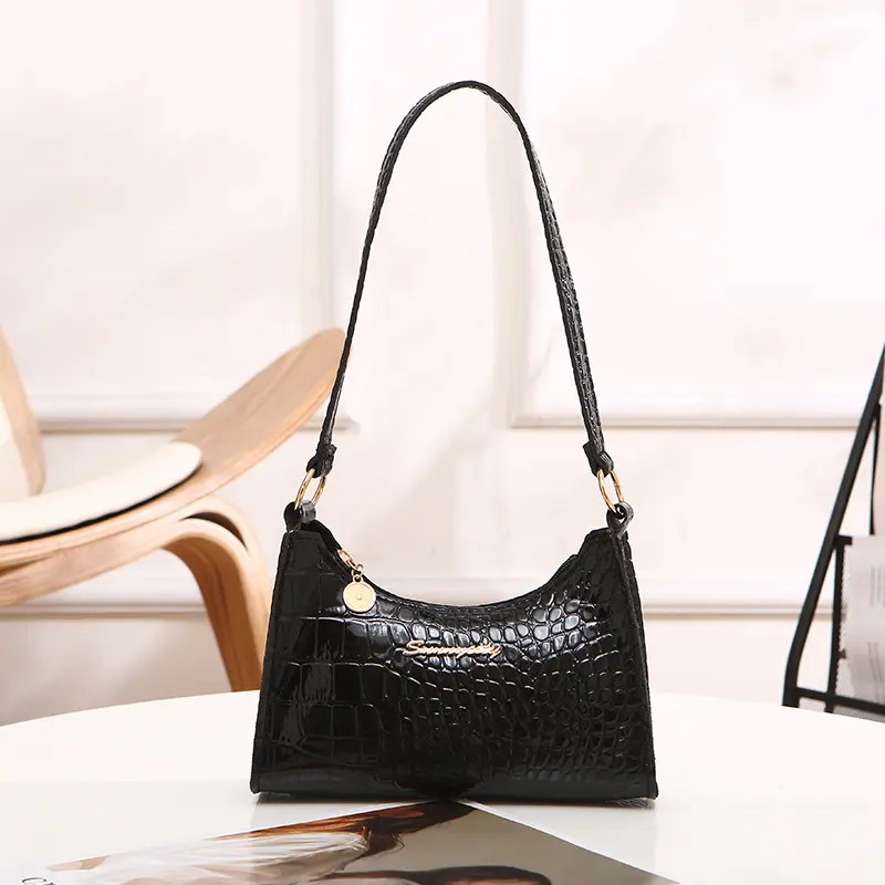 High Brand Fashion Solid Women'S Shoulder Bag Artificial Leather Square Underarm Bags Ladies Handbags For Daily Used