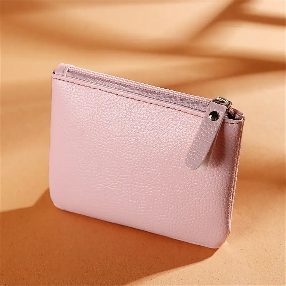 New Fashion Women Pu Leather Mini Wallet Card Key Holder Zipper Coin Purse Wallet Children Storage Pocket Bags Pouch