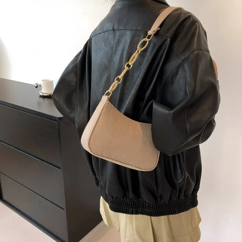 Fashion Vintage Women'S Handbags Underarm Bag Casual Women Shoulder Bags Solid Color Large Capacity Female Handbag Clutch